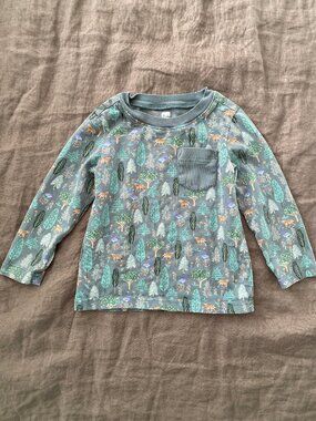 Tea Collection long sleeve tee forest print